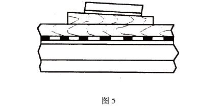 用压木、木楔压紧，见图5